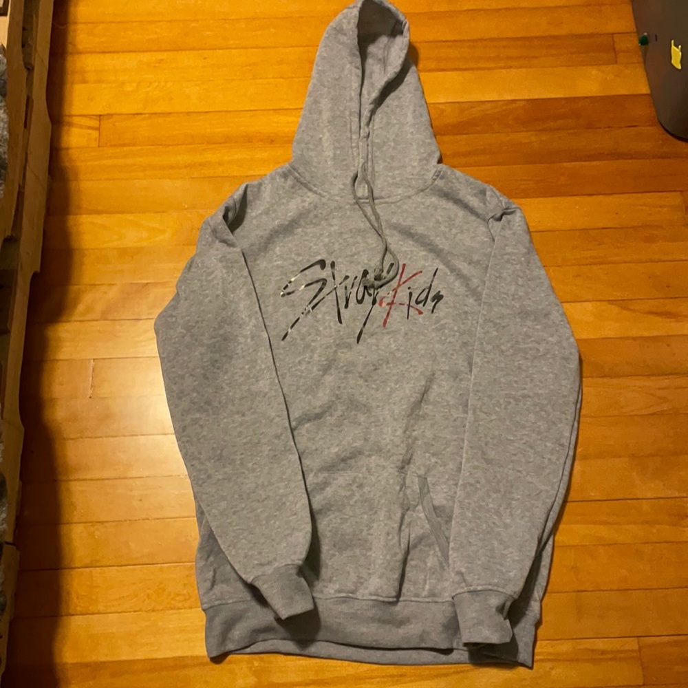 Grey Graphic Hoodie Sweatshirt - Stranger Kids